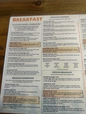 Menu photo 3 Notchtop Estes Park, CO