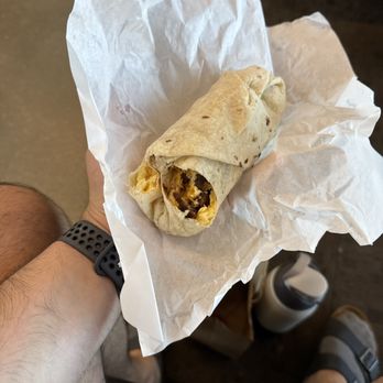 Taco Beach Cantina - Breakfast burrito with added sausage - Mexican Near Me - Long Beach, California