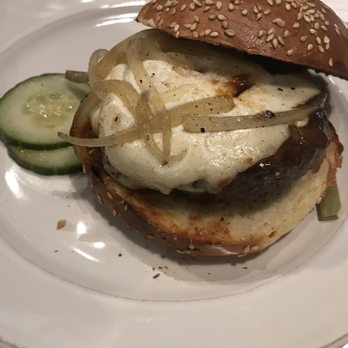 Karrikin Spirits - Blackhawk farm burger - k1 sauce ash roasted onions cheddar cheese - cooked to your perfection! Plain and simple with PLENTY of flavors! $12 - Bars Near Me - Cincinnati, Ohio