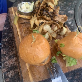 Project Barley Square - Sliders bacon cheese and peel fries - Brewpubs Near Me - Torrance, California Project Barley Square - Sliders bacon cheese and peel fries - Brewpubs Near Me - Torrance, California