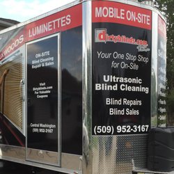Central blind and shade - New Mobile Ultra Sonic Blind Cleaning Trailer  509-952-3167