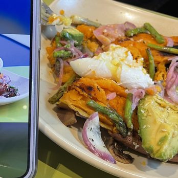 Snooze, an A.M. Eatery - What it should have looked like and what I received! The second plate, which came back , was presentable, unlike the first. - Breakfast & Brunch Near Me - Tustin, California Snooze, an A.M. Eatery - What it should have looked like and what I received! The second plate, which came back , was presentable, unlike the first. - Breakfast & Brunch Near Me - Tustin, California