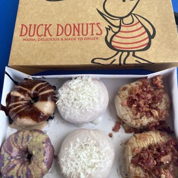 Duck Donuts - Coconut, Maple Bacon  & Lemon Blueberry Lemonade & Peanut Butter Paradise - Donuts Near Me - Myrtle Beach, South Carolina