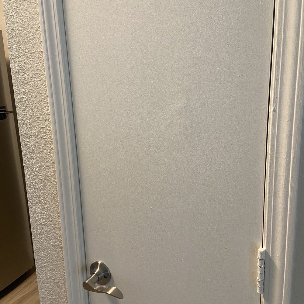 Patches door from previous resident. So tacky