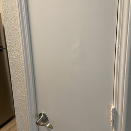 Patches door from previous resident. So tacky Patches door from previous resident. So tacky