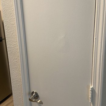 Windemere at Sycamore Highlands - Patches door from previous resident. So tacky - Apartments Near Me - Riverside, California Windemere at Sycamore Highlands - Patches door from previous resident. So tacky - Apartments Near Me - Riverside, California