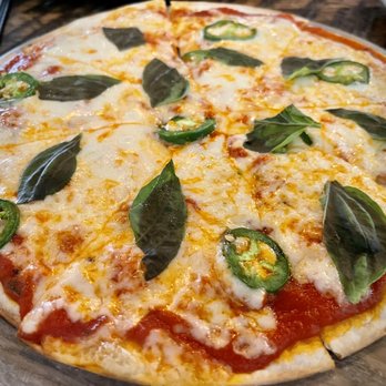 Roc & Olive - Margarita flatbread - New American Near Me - Long Beach, New York Roc & Olive - Margarita flatbread - New American Near Me - Long Beach, New York