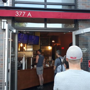 Davis Square Hand Crafted Donuts & Bagels - Relatively short line at 7:30am on a Friday - Donuts Near Me - Somerville, Massachusetts