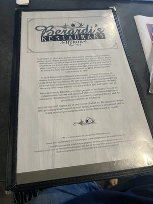 Menu photo 1 Berardi's Family Restaurant Huron, OH
