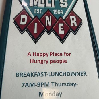 Milt’s Diner - front of the menu - Breakfast & Brunch Near Me - Bakersfield, California