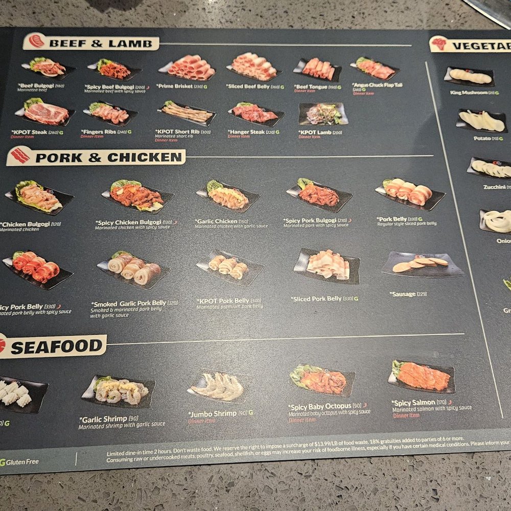 KPOT Korean BBQ & Hot Pot - Menu - Korean Near Me - Aurora, Colorado KPOT Korean BBQ & Hot Pot - Menu - Korean Near Me - Aurora, Colorado