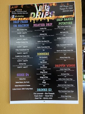Menu photo 1 Burnin Barber-Que And More Tampa, FL