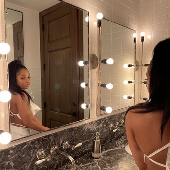 Prime One Twelve - Their beautiful restroom featuring my bride to be! - Steakhouses Near Me - Miami Beach, Florida Prime One Twelve - Their beautiful restroom featuring my bride to be! - Steakhouses Near Me - Miami Beach, Florida