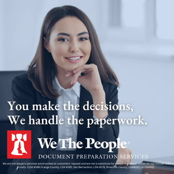 We The People - With our experienced legal document assistants, you're never alone in handling life's important paperwork. - Divorce & Family Law Near Me - Torrance, California We The People - With our experienced legal document assistants, you're never alone in handling life's important paperwork. - Divorce & Family Law Near Me - Torrance, California