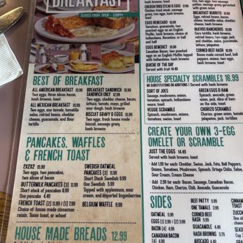 Rosie's Cafe - Breakfast menu - Breakfast & Brunch Near Me - Tahoe City, California