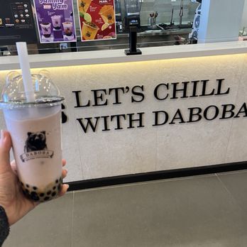 Daboba - Large taro nicely displayed with the stylish sign - Bubble Tea Near Me - Gilbert, Arizona