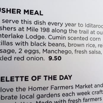 La Baleine Café - Sample from the menu - Cafes Near Me - Homer, Alaska