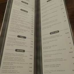Wine list.
