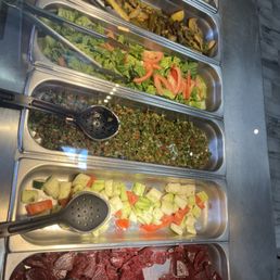 Different salads like tabouleh