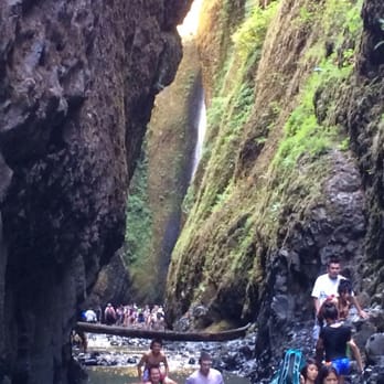 Oneonta Trail - Deep water spot with falls in background - Hiking Near Me - Cascade Locks, Oregon