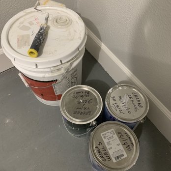 Da-Vinci Painting & Construction - They left all of the paint cans neatly labeled for touch ups, and each can includes it's own mini roller inside.  These guys are top notch. - Painters Near Me - Clackamas, Oregon