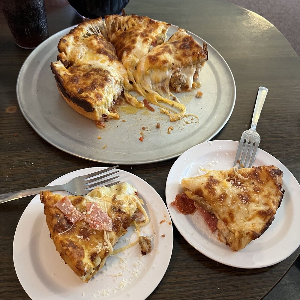 Village Inn Pizza Parlor - Deep dish pizza: meat combo (small) - Italian Near Me - Yuma, Arizona Village Inn Pizza Parlor - Deep dish pizza: meat combo (small) - Italian Near Me - Yuma, Arizona
