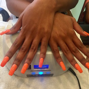 Kiwi Nails Salon - Neon orange - Nail Salons Near Me - Oakton, Virginia Kiwi Nails Salon - Neon orange - Nail Salons Near Me - Oakton, Virginia