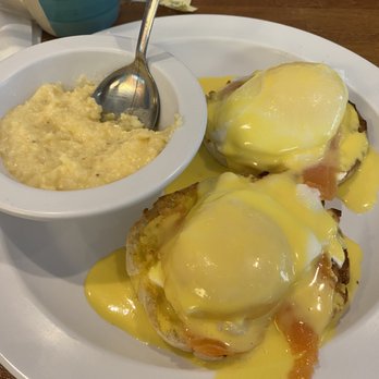 Oceanview Diner - Eggs Royale with Salmon and Cheese Grits - Breakfast & Brunch Near Me - Norfolk, Virginia Oceanview Diner - Eggs Royale with Salmon and Cheese Grits - Breakfast & Brunch Near Me - Norfolk, Virginia