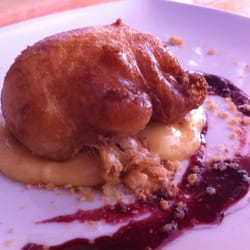 La Espiga - Cojonudo con salsa de melocoton y frutos secos