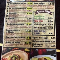 Mi Tierra - Menu