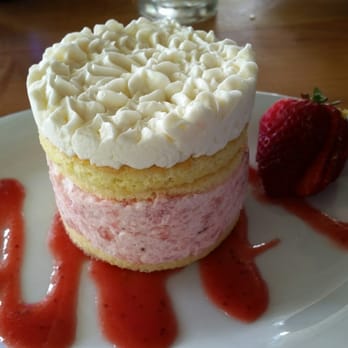 John Wright Restaurant - Strawberry mousse cake. - New American Near Me - Wrightsville, Pennsylvania John Wright Restaurant - Strawberry mousse cake. - New American Near Me - Wrightsville, Pennsylvania