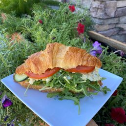 Croissant With Fresh Garlic Egg Salad