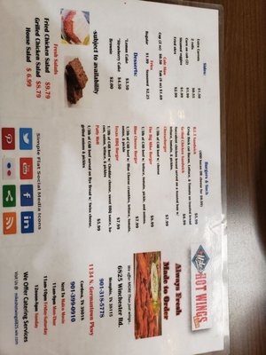 Menu photo 8 Mike's Hot Wings Collierville tn, TN