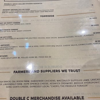 Double C - New American Near Me - Lancaster, Pennsylvania