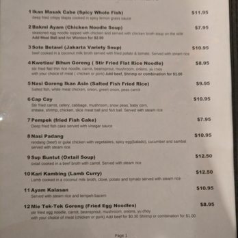 Twin Panda - Indonesian menu. There are specials every weekend as well. - Indonesian Near Me - Austin, Texas Twin Panda - Indonesian menu. There are specials every weekend as well. - Indonesian Near Me - Austin, Texas