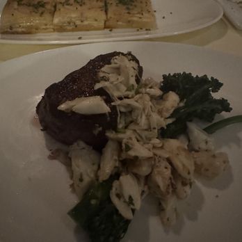 Knife & Fork Inn - 8oz Filet Mignon 8 oz. with sautéed crab & Goat Cheese Au Gratin Potatoes - Seafood Near Me - Atlantic City, New Jersey