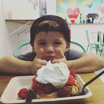 Waffle Love - My kids are in love w/ Waffle Love! Great service, great portions, love their fresh fruit & homemade whipped cream, quality products! - Waffles Near Me