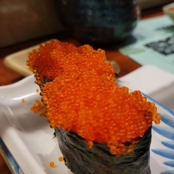 Warakubune Sushi - a close up of a sushi - Conveyor Belt Sushi Near Me - San Francisco, California
