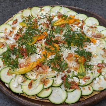 Damian - Tlayuda with zucchini, queso fresco, shrimp shell - Mexican Near Me - Los Angeles, California Damian - Tlayuda with zucchini, queso fresco, shrimp shell - Mexican Near Me - Los Angeles, California