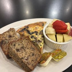 Court Street Cafe - Banana bread, quiche, fruit