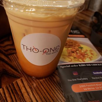 Tho One Thai Eatery - Iced thai tea - Thai Near Me - La Verne, California Tho One Thai Eatery - Iced thai tea - Thai Near Me - La Verne, California