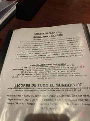 Menu photo 2 Hostería La Bota Ciudad de México, DIF Menu photo 2 Hostería La Bota Ciudad de México, DIF