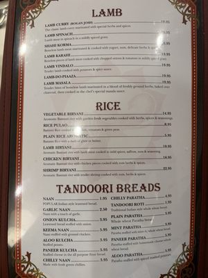 Menu photo 5 Manohar's Delhi Palace La Puente, CA
