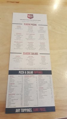 Menu photo 4 MOD Pizza Gilbert, AZ