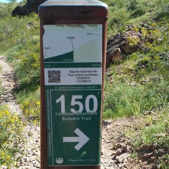 Lookout Mountain Preserve - Trail marker along the way. - Parks Near Me - Phoenix, Arizona Lookout Mountain Preserve - Trail marker along the way. - Parks Near Me - Phoenix, Arizona