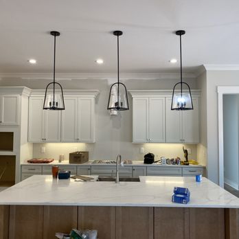 Rcj Electric - New construction installing kitchen light fixtures over island - Electricians Near Me - Columbia , South Carolina Rcj Electric - New construction installing kitchen light fixtures over island - Electricians Near Me - Columbia , South Carolina