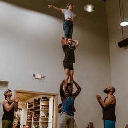 Warehouse Yoga - Beautiful Acro performance by John Boyd, John Lively, and Julia Williams.