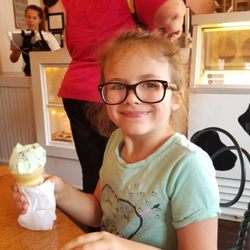 Three Sisters Sweet Shoppe - She loves the mint chocolate chip!