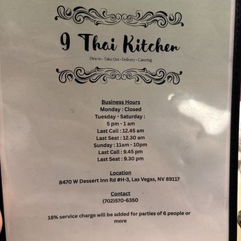 9 Thai kitchen - Thai Near Me - Las Vegas, Nevada 9 Thai kitchen - Thai Near Me - Las Vegas, Nevada