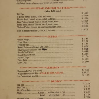 Kott's Cafe - the menu for the restaurant - Breakfast & Brunch Near Me - Anderson, Texas